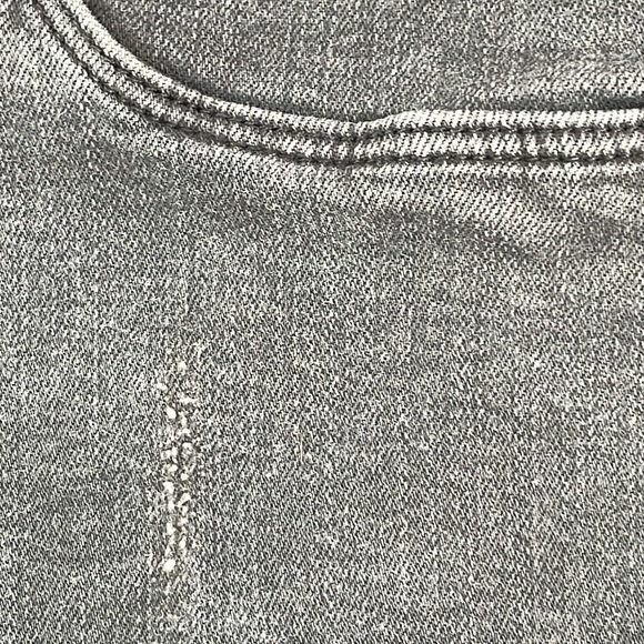 Hudson Jeans Gray Distressed Denim Skinny Stretch Size 26 - Picture 5 of 12